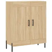 vidaXL Dressoir 69,5x34x90 cm bewerkt hout sonoma eikenkleurig