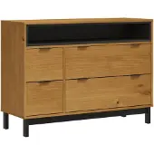 vidaXL Ladekast FLAM 110x40x80 cm massief grenenhout