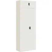 vidaXL Archiefkast 90x40x240 cm staal wit