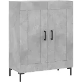 vidaXL Dressoir, betonkleur, 69,5 x 34 x 90 cm, houtvezelplaat