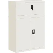 vidaXL Archiefkast 90x40x130 cm staal wit