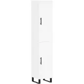 vidaXL Hoge kast, wit, 34,5 x 34 x 180 cm, houtvezel