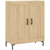 vidaXL Dressoir 69,5x34x90 cm bewerkt hout sonoma eikenkleurig