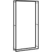 vidaXL Haardhoutrek 110x28x214 cm staal matzwart