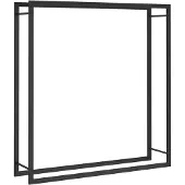 vidaXL Haardhoutrek 110x28x116 cm staal matzwart