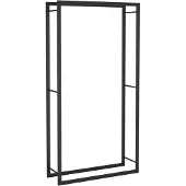 vidaXL Houtopslagrek, matzwart, 80 x 28 x 154 cm, staal