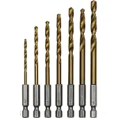 Labor HSS Spiraalboren Tin Coated Cassette 7-delig