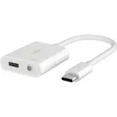 Belkin Adaptateur USB-C RockStar Blanc + audio 3,5mm + recharge