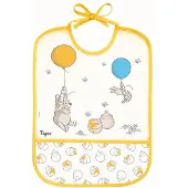 Tigex | Waterdichte Slabbetje | Disney | Winnie de Poeh | transparent- geel | 6 m+ Geel