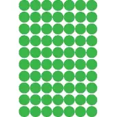 APLI ronde etiketten in etui diameter 19 mm, groen, 560 stuks, 70 per blad - 3 stuks