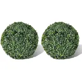 vidaXL Kunstplanten buxusbol 2 st 27 cm