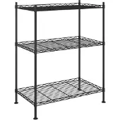 vidaXL Opbergrek 3-laags 150 kg 60x35x76 cm zwart