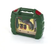 Klein Toys Bosch mini speelgoed Ixolino II werkkoffer - accu-schroevendraaier en meer gereedschap - incl. geluids- en lichteffecten - groen geel