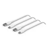 Belkin 1x USB-C/USB-A PVC-kabel, 1 meter, dubbele uitvoering, wit, CAB001bt1MWH2PK