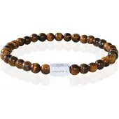 Memphis Kralen Armband Geel Tijgeroog Edelstaal Kraal-21cm