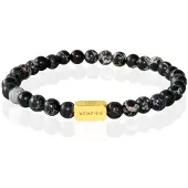 Memphis Kralen Armband Imperial Jasper Edelstaal Kraal Goudkleurig -21cm