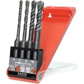 Kwb 240400 40CR-staal Hamerboor 4-delig 5 mm, 6 mm, 8 mm, 10 mm Gezamenlijke lengte 110 mm SDS-Plus 1 set(s)