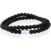 Memphis DUO Kralenarmbanden set "Double Onyx"-19cm