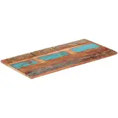 vidaXL Tafelblad rechthoekig 25-27 mm 60x140cm massief gerecycled hout