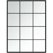 vidaXL Wandspiegel 80x60 cm metaal zwart