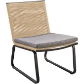 Yoi Loungestoel Kome Black Natural Soil
