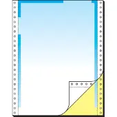 Sigel kettingpapier briefpapier, kleurverloop blauw, 240 mm x 12' (30,48 cm), 2-voud