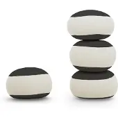 Terapy Ringo Meditatiekussen - Grijs / Zwart - 20cm x 20cm x 20cm - Zacht Rekbaar Katoen