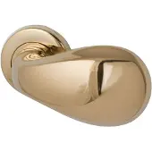 Hardbrass Knopkruk Golf op rond rozet - PVD messing