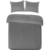 Papillon Dekbedovertrek Uni Grijs Satijn-200 x 200 / 220 cm | 2-Persoons