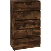 vidaXL Ladekast, gerookt eikenfineer, 60x36x103 cm, houtvezelplaat