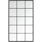 vidaXL Wandspiegel 100x60 cm metaal zwart