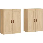 vidaXL Hangkasten 2 st bewerkt hout sonoma eikenkleurig
