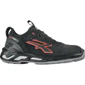 U Power Veiligheidsschoen TUCKER, maat 42, model W. 11, zwart/rood, gemaakt van gemêleerd leer