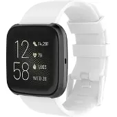 Shop4 - Fitbit Versa Bandje - Small Siliconen Wit