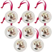 Yoursurprise Aluminium kersthanger bedrukken - Kerstbal - 8 stuks