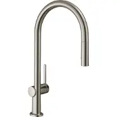 Hansgrohe Talis M54 ééngreeps keukenmengkraan 210 met uitttrekbare vuistdouche, 2 straalsoorten, rvs look