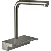 Hansgrohe M81 - Aquno Select keukenkraan met uittrekbare vuistdouche en platte douchestraal, RVS look 73836800