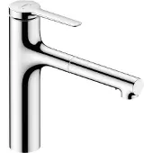 Hansgrohe Zesis M33 - Keukenmengkraan - Ééngreeps bediening - 160mm maat - Uittrekbare vuistdouche - 2 straalfuncties - Chroom
