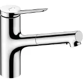 Hansgrohe zesis m33 eengreeps keukenmengkraan 150 uittrekbare vuistdouche 2jet sbox lite, chroom