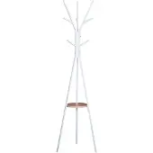 Aosom HOMdotCOM Kapstok 8 haken wit 180 cm