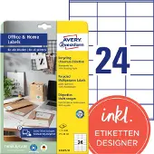 Avery Etiket Zweckform 70 X 36 Mm Kringlooppapier 240 Stuks