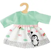Heless poppenjurk pinguïn - babypop kleding 28-35cm - multicolor.