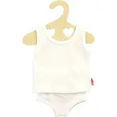 Heless poppenondergoed wit 28-35 cm - elastisch jersey set.