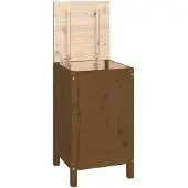 vidaXL Wasmand 44x44x76 cm massief grenenhout honingbruin