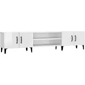 vidaXL Tv-meubel 180x31,5x40 cm bewerkt hout hoogglans wit