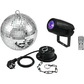 Eurolite Discobal - Spiegelbol - Discobol 20cm with motor + LED PST-5 QCL Spot bk