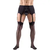 Svenjoyment Underwear Jarretel Gordel met Veters voor Mannen