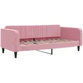 vidaXL Slaapbank 100x200 cm fluweel roze