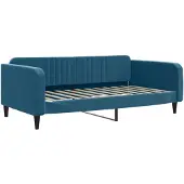 vidaXL Slaapbank 100x200 cm fluweel blauw