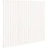 vidaXL Wandhoofdbord 127,5x3x110 cm massief grenenhout wit